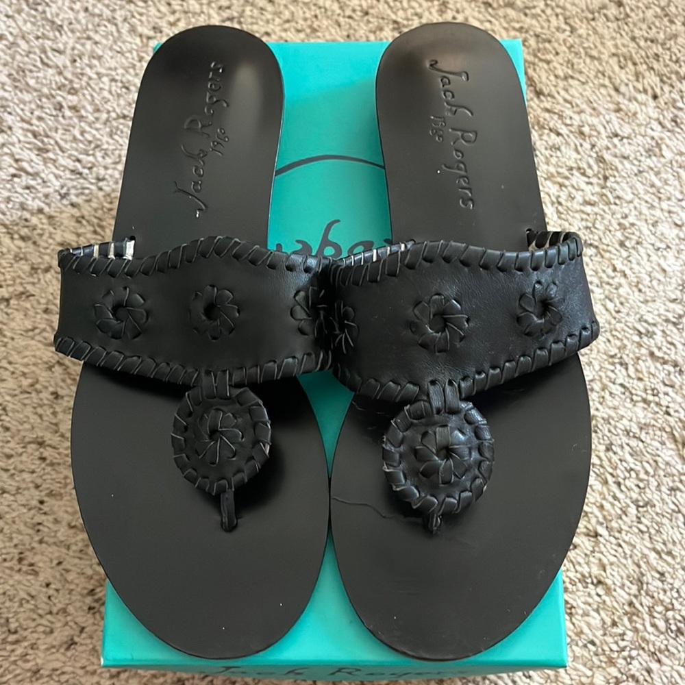 Jack Roger Demi Wedge black, size 8. Used, good condition, see pictures.